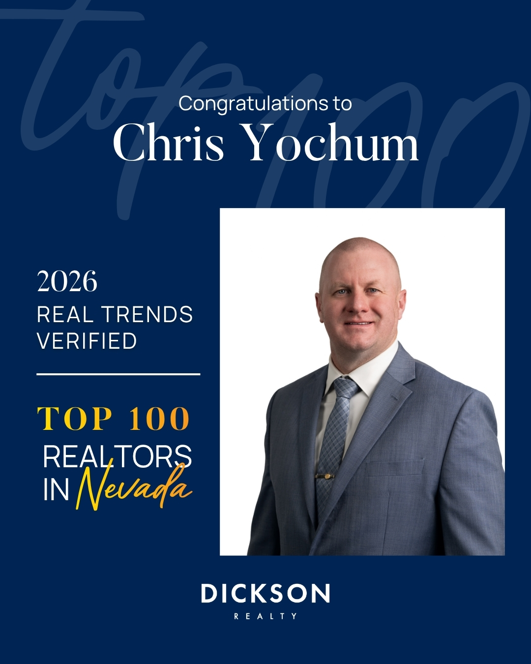 Chris Yochum recognition — Dickson Realty